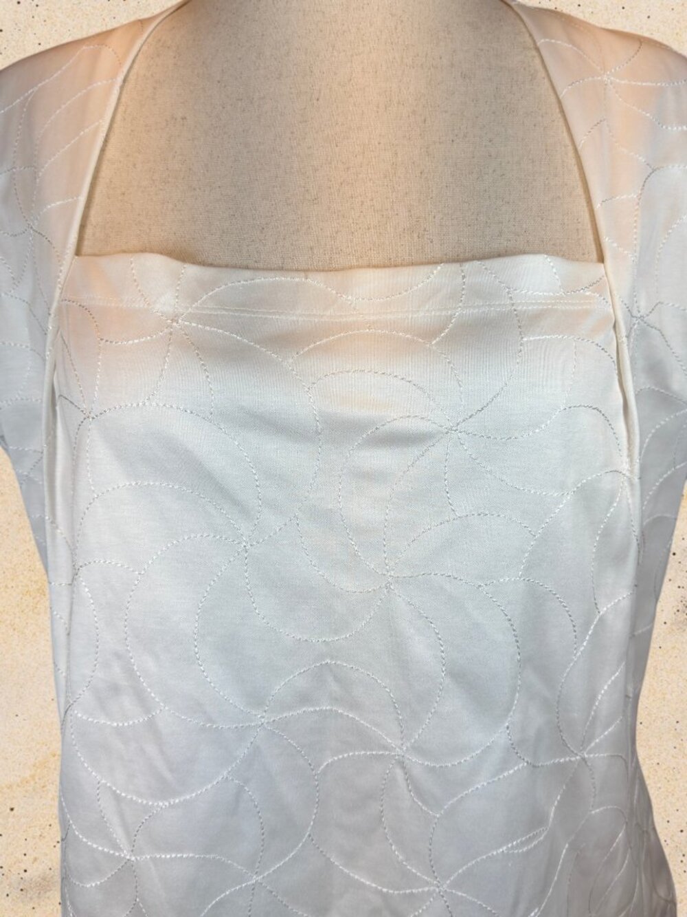NWT Lafayette 148 New York Giada Cap Sleeve Embroidered Top XXL White MSRP $198 - Picture 2 of 8
